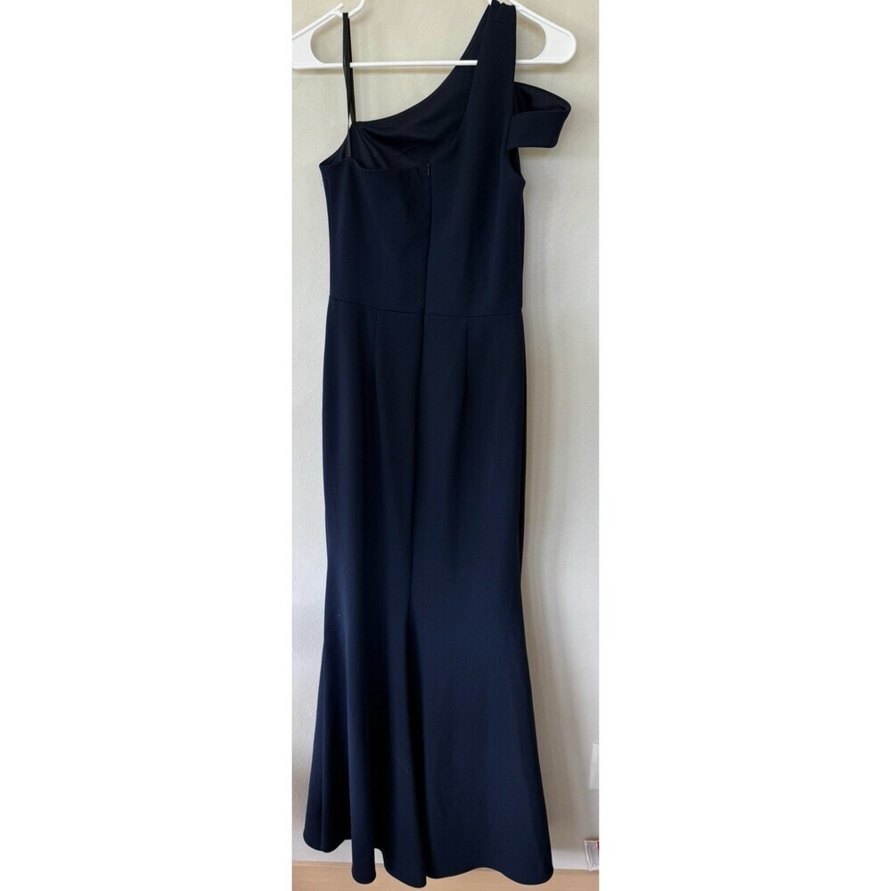 $248 XSCAPE Womens Navy Blue Gown Sleeveless Off Shoulder Maxi Evening Dress 6 - Picture 4 of 6